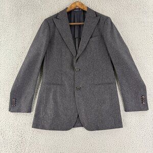 SuitSupply Blazer Pants Suit Set Mens Gray 100% Wool Size 40 Jacket Size 34 Pant